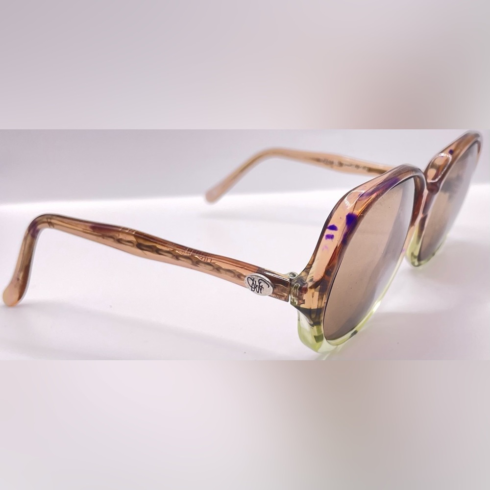 Vintage Diane Von Furstenberg Brown Oval Sunglasses Frames Only